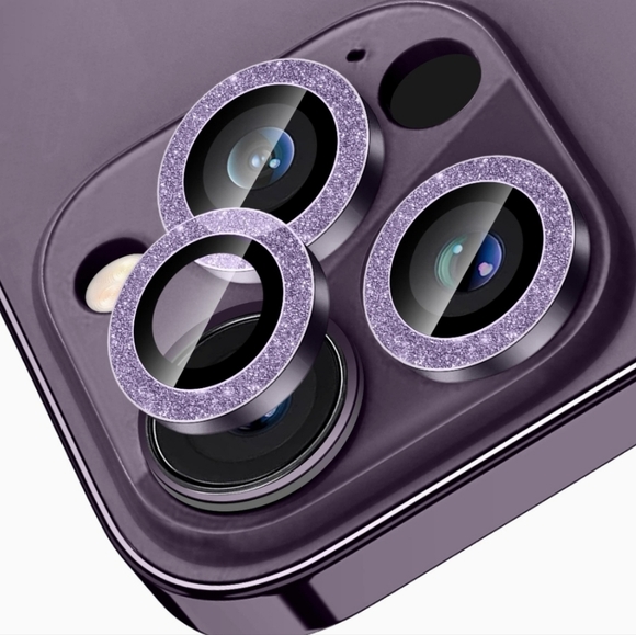 Camera lens tempered glass protector for iPhone 14 Pro iPhone 14 Pro Max Purple - Picture 5 of 9